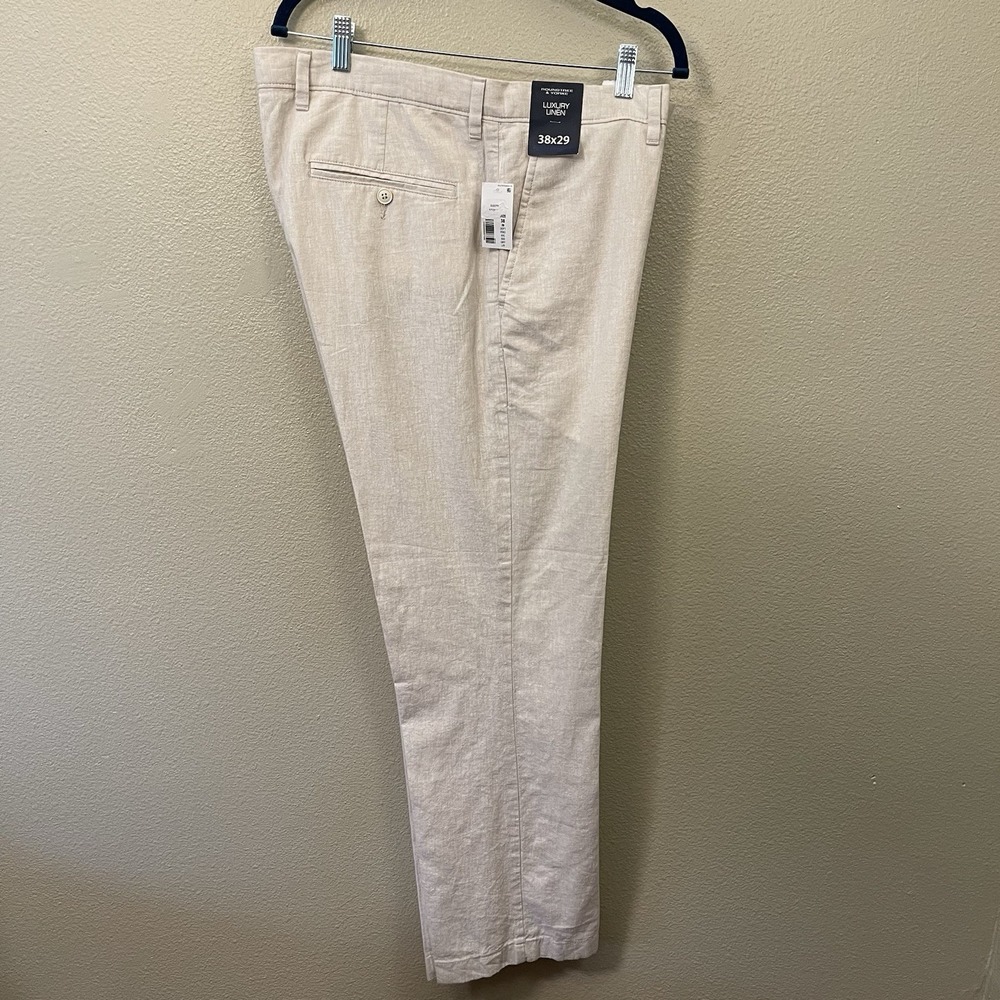 NWT Roundtree & Yorke Men's Summer Linen Pants Beach Resort Vacation Size 38x29